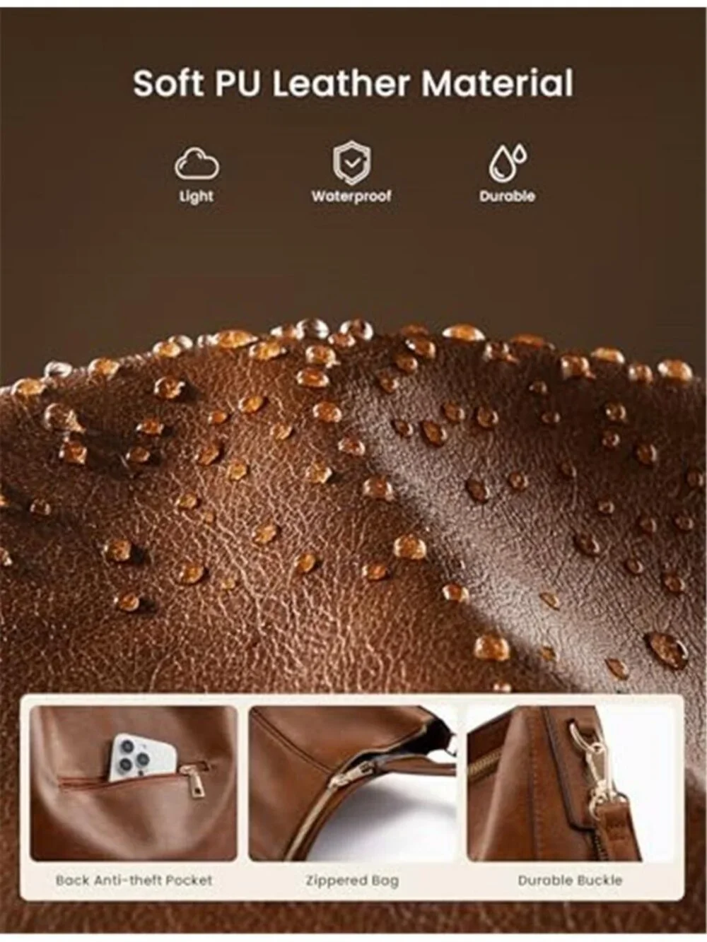 Hobo Crossbody Bag for Women, Designer Shoulder Purse Handbags